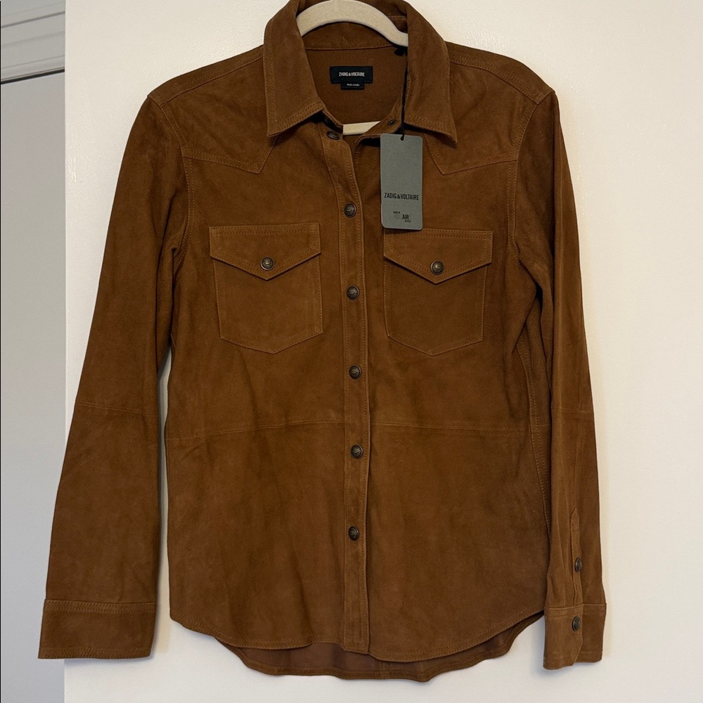 NWT Zadig & Voltaire Thelma Suede Leather Jacket - Picture 7 of 9